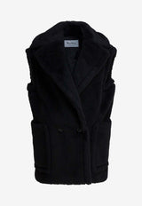 Max Mara Bormida Double-Breasted Teddy Vest Black 2521276253BORMIDA1234008_51ed8c7f-aaf6-4cea-ab48-7c55a5155447