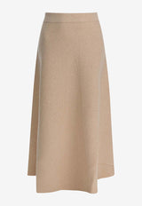 Max Mara Giberna Wool-Blend Flared Skirt Beige 2521306022GIBERNA006_b67b5d34-f328-4efb-9104-5de11e732ece