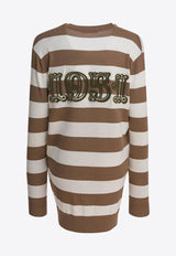 Max Mara Fiemme 1951 Patch Striped Cardigan Brown 2521346031FIEMME009_82834