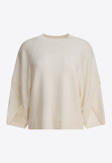Max Mara Ampex Oversized Wool Blend Sweater Cream 2521366021AMPEX001_82878