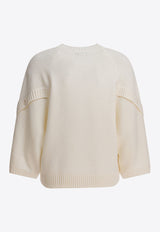 Max Mara Ampex Oversized Wool Blend Sweater Cream 2521366021AMPEX001_82878