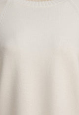 Max Mara Ampex Oversized Wool Blend Sweater Cream 2521366021AMPEX001_82878