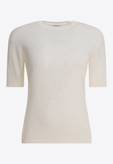 Max Mara Gerico Wool Knit Top White 2521366161GERICO001_82858