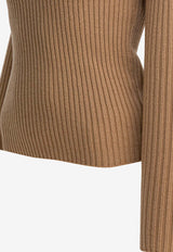 Max Mara Aral Cashmere-Blend High-Neck Sweater Beige 2521366293ARAL1234003_613e08a5-5c48-4ae4-9bba-19feeb5bcde4