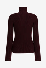 Max Mara Aral Cashmere-Blend High-Neck Sweater Red 2521366293ARAL1234012_f7b0a78d-8780-41e7-89e6-348da2fca55a