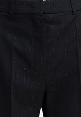 Max Mara Pianoforte Siberia Pinstripe Tailored Mini Shorts Black 2521146014SIBERIA001_f8342ea7-b492-4916-8fab-b7ba8e3c737f