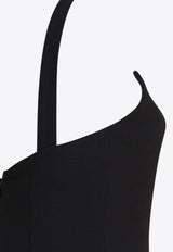 Max Mara Pianoforte Estro Jumpsuit with Interchangeable Ribbon Black 2521246027ESTRO004_7ea4ec12-3b6e-4349-9ae4-b4c4536c1ab7