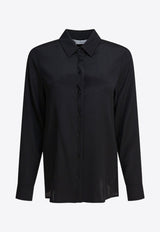 Max Mara Avion Long-Sleeved Silk Shirt Black 2521116018AVION001_82471