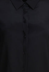Max Mara Avion Long-Sleeved Silk Shirt Black 2521116018AVION001_82471
