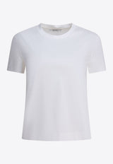 Max Mara Nerina Logo Embroidered T-shirt White 2521976028NERINA006_82903