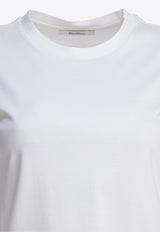 Max Mara Nerina Logo Embroidered T-shirt White 2521976028NERINA006_82903