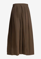 Max Mara Aloe Flared Midi Skirt Brown 2529106043ALOE002_474b9e5b-bee0-4959-9e59-783d998308b0