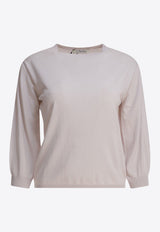 S Max Mara Amico Wool Knit Sweater Gray 2529366041AMICO001_82872