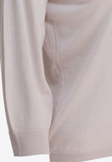 S Max Mara Amico Wool Knit Sweater Gray 2529366041AMICO001_82872