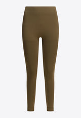 S Max Mara Basilea Logo Lettering Stretch Leggings Brown 2529816011BASILEA008_b51972fd-0759-4797-bfec-b3466e985e94