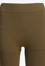 S Max Mara Basilea Logo Lettering Stretch Leggings Brown 2529816011BASILEA008_b51972fd-0759-4797-bfec-b3466e985e94