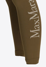 S Max Mara Basilea Logo Lettering Stretch Leggings Brown 2529816011BASILEA008_b51972fd-0759-4797-bfec-b3466e985e94