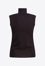 Max Mara Vertigo Turtleneck Sleeveless Wool Knit Top Brown 2522366011VERTIGO006_22181503-eab8-4ecd-975a-06adca491b14