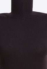 Max Mara Vertigo Turtleneck Sleeveless Wool Knit Top Brown 2522366011VERTIGO006_22181503-eab8-4ecd-975a-06adca491b14
