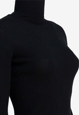 Sportmax Niagara High-Neck Knitted Sweater Black 2522366012NIAGARA006_5ecef912-9d8d-4808-9db4-067f7f73bc13