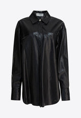 Max Mara Borel Relaxed-Fit Leather Shirt Black 2522446022BOREL002_356d1ac2-e71a-499d-9c9d-c252f3587b80