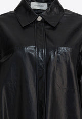 Max Mara Borel Relaxed-Fit Leather Shirt Black 2522446022BOREL002_356d1ac2-e71a-499d-9c9d-c252f3587b80