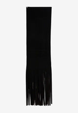 Sportmax Avocado Long Fringed Wool Scarf Black 2522546013AVOCADO013_3b75e280-3b46-41cc-bc27-e496f5f63958