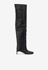 Sportmax Aggravi 45 Over-The-Knee Leather Boots Black 2522796053AGGRAVI1234004_f70b2ec3-e785-4fc9-a873-1dcbd77fb2e4
