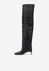 Sportmax Aggravi 45 Over-The-Knee Leather Boots Black 2522796053AGGRAVI1234004_f70b2ec3-e785-4fc9-a873-1dcbd77fb2e4