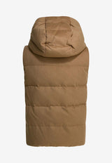 Max Mara The Cube Delfy Zip-Up Hooded Vest Brown 2529296025DELFY001_92c2167a-eed3-4735-9f33-76000782414c