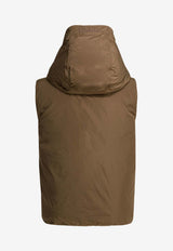 Max Mara The Cube Delfy Zip-Up Hooded Vest Brown 2529296025DELFY001_92c2167a-eed3-4735-9f33-76000782414c