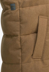 Max Mara The Cube Delfy Zip-Up Hooded Vest Brown 2529296025DELFY001_92c2167a-eed3-4735-9f33-76000782414c