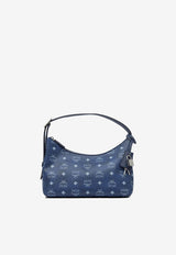 MCM Small Aren Monogram Shoulder Bag Blue MWHESTA01BLUE VISETOS_7b600fd5-94f3-4427-948a-b398c3a07fec