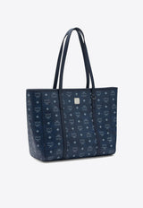 MCM Medium Toni Monogram Tote Bag Blue MWPFAMT07BLUE VISETOS_da0a4fb4-f715-4984-b747-ca6bc2d646fe
