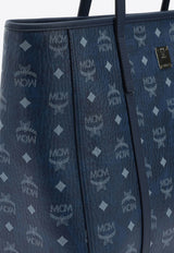MCM Medium Toni Monogram Tote Bag Blue MWPFAMT07BLUE VISETOS_da0a4fb4-f715-4984-b747-ca6bc2d646fe