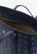 MCM Medium Toni Monogram Tote Bag Blue MWPFAMT07BLUE VISETOS_da0a4fb4-f715-4984-b747-ca6bc2d646fe