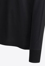 Merz b. Schwanen Seraphim Henley Long-Sleeved T-shirt Black 2M0698_7030db38-f400-4e6d-9844-9b2da42a8d39