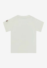 Moncler Enfant Baby Logo-Printed Crewneck T-shirt White