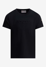 Moncler Enfant Logo-Printed Crewneck T-shirt Black