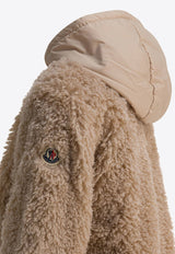 Moncler Kids Boys Teddy Zip-Up Hoodie Beige 8G0001389B0G268_53227ffe-f4da-478d-8237-f6997650cd85