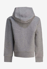 Moncler Enfant Boys Logo-Printed Hooded Sweatshirt Gray