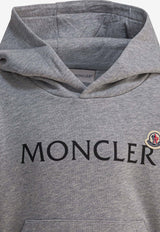 Moncler Enfant Boys Logo-Printed Hooded Sweatshirt Gray