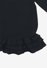 Moncler Enfant Girls Logo-Embroidered Dress Black