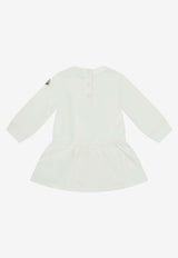 Moncler Enfant Girls Logo-Printed Dress White