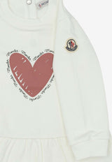 Moncler Enfant Girls Logo-Printed Dress White