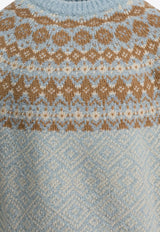 Moncler Kids Boys Patterned Wool Sweater Blue 9C00008-M4505702_895c1300-d108-4b39-b2f4-4f2ba7436aae