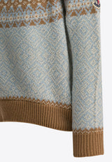 Moncler Kids Boys Patterned Wool Sweater Blue 9C00008-M4505702_895c1300-d108-4b39-b2f4-4f2ba7436aae