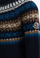 Moncler Kids Boys Patterned Wool Sweater Multicolor 9C00011-M1115778_2843a347-fd73-4904-88af-f7cb2ffaded4
