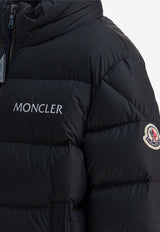 Moncler Kids Boys Logo Print Down Jacket Black BAJAN1A00026-597X2999_88f90f7c-7faf-405b-8aef-148e63dc58a6