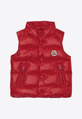 Moncler Enfant Baby Girls Logo-Patched Vest Red